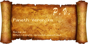 Paneth Veronika névjegykártya